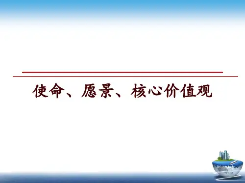最新使命、愿景、核心价值观