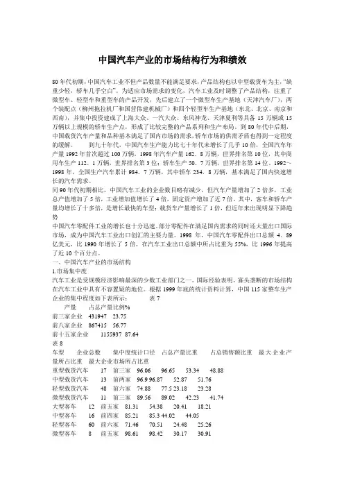 中国汽车行业SCP