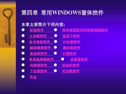 常用WINDOWS窗体控件