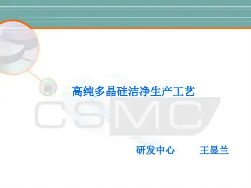 高纯多晶硅洁净生产工艺