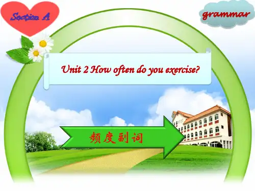 英语人教新目标八年级上册Unit 2 How often do you exercise？ Section A-频度副词