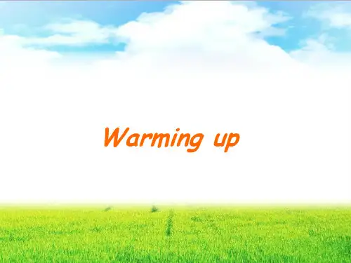 新人教必修五 Unit5 First aid-Warming up精品ppt课件