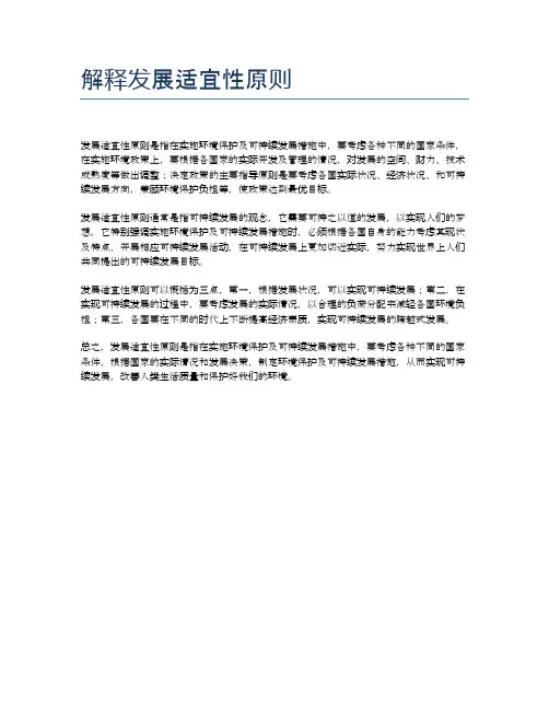 解释发展适宜性原则