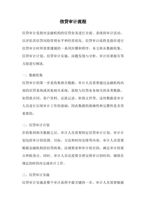 信贷审计流程