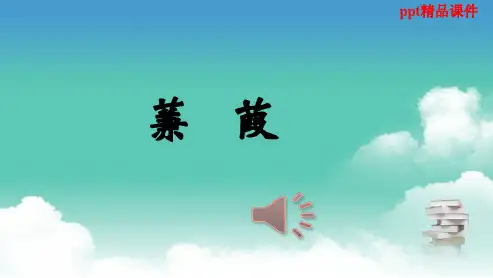 人教版八年级语文下册蒹葭优秀ppt优质课件