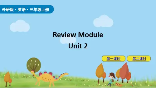 外研版(三起)三年级上册英语Review Module Unit 2课件