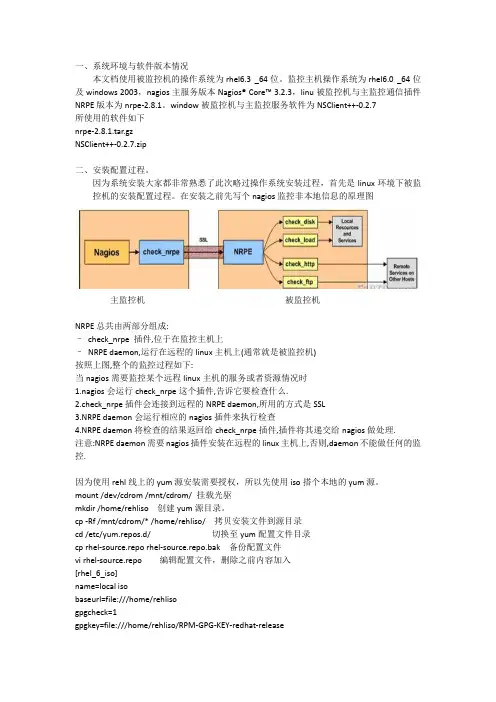 nagios监控端安装配置手册