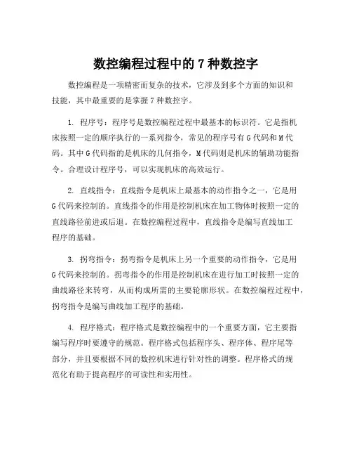 数控编程过程中的7种数控字