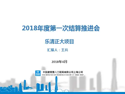 结算推进==中建八局结算项目汇报PPT-20180425