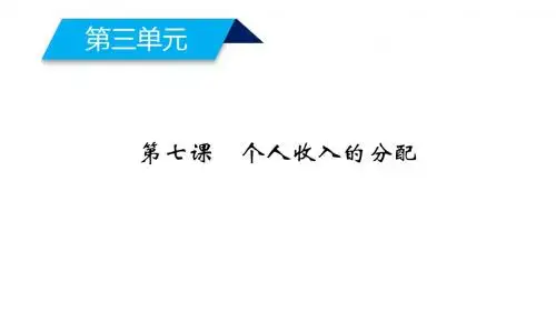 人教版政治必修一最近同步精品课件：第7课 第1框