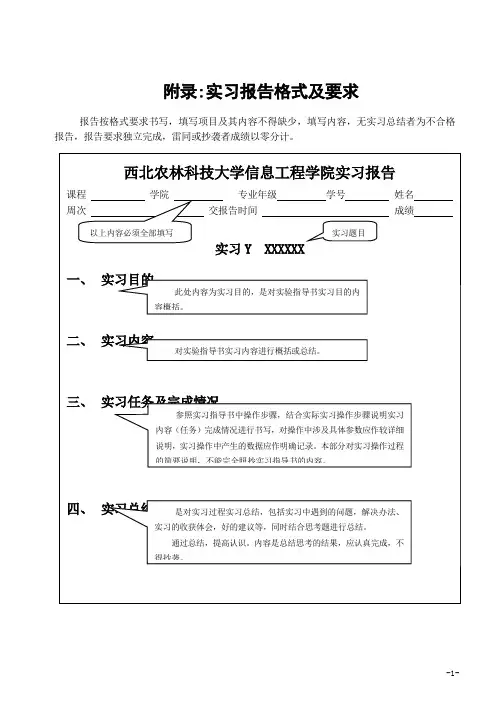 实验报告书写规范