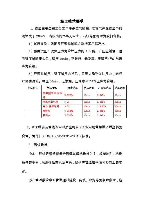 钢骨架塑料复合管施工技术要求