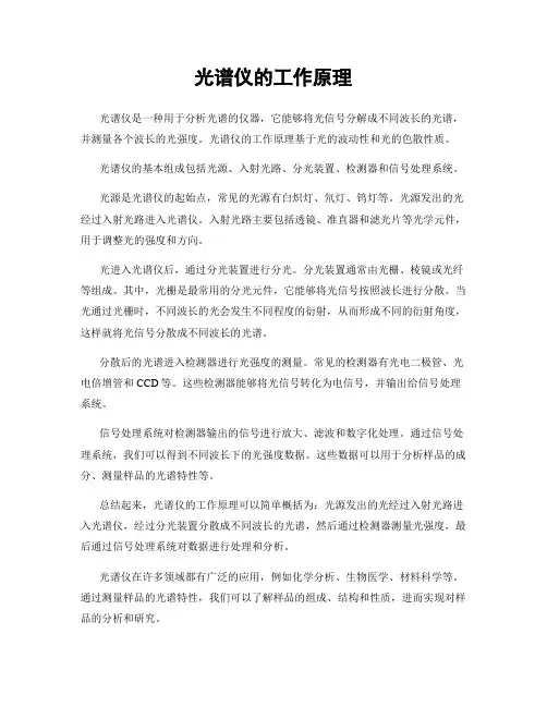 光谱仪的工作原理