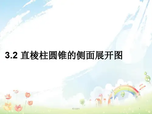 九年级数学下册 3.2 直棱柱圆锥的侧面展开图课件 (新版)湘教版