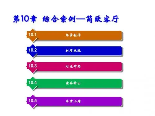 3ds Max效果图制作基础教程第10章  综合案例—简欧客厅