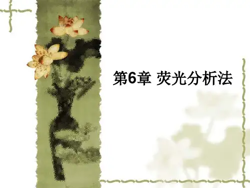 第六章 仪器分析 荧光分析法