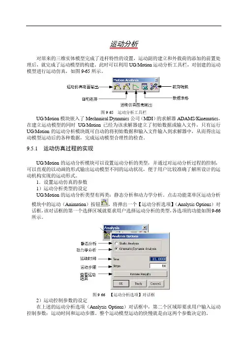 UG运动仿真- 运动分析