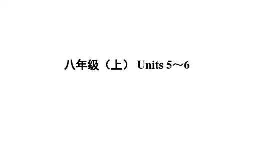 2019年陕西中考英语复习-10. 八年级(上) Units 5-6课件