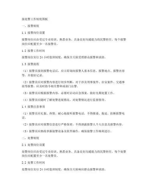 接处警工作制度图板