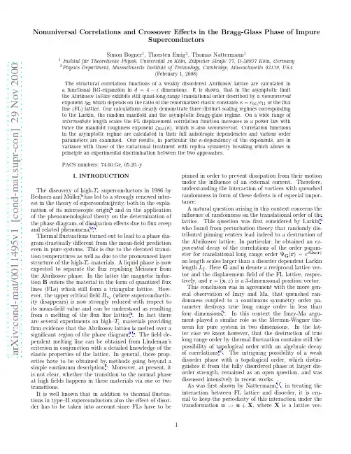 Nonuniversal Correlations and Crossover Effects in the Bragg-Glass Phase of Impure Supercon