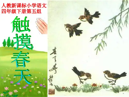 (公开课课件)四年级下册语文《触摸春天》(共15张PPT)