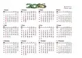 2016年日历年历(带农历_带节假日)横版绿