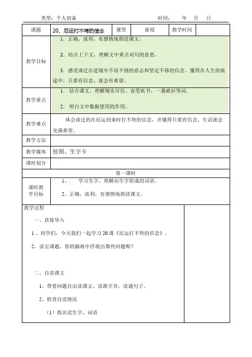 20厄运打不垮的信念