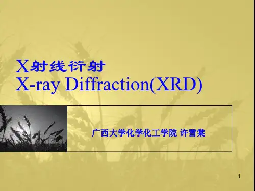 西大催化剂表征X射线衍射