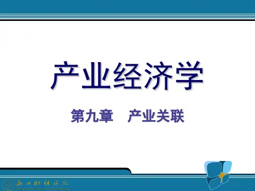 产业关联产业经济学王俊豪版PPT课件