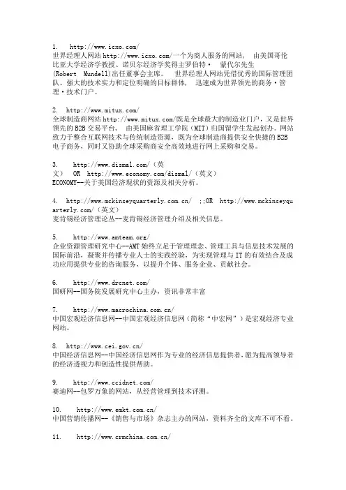 值得收藏的20个管理类网站