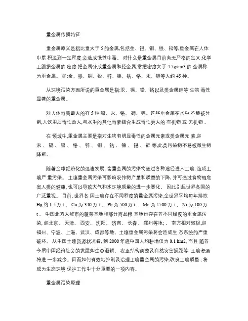 (完整版)重金属传播特征讲解