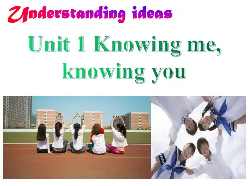 外研版(2019) 必修第三册 Unit 1 Knowing me, knowing you UndU1P2 Understanding ideas