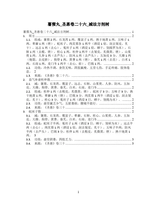 薯蓣丸_圣惠卷二十六_减法方剂树