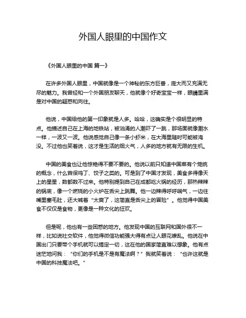 外国人眼里的中国作文