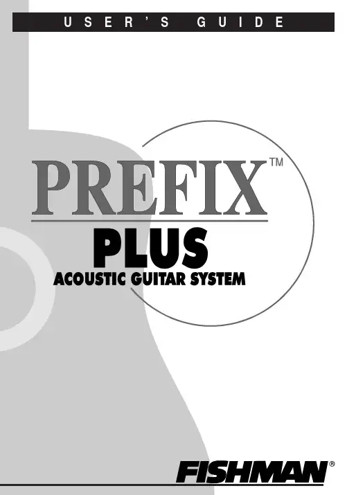 Fishman Prefix Plus 钢琴电子系统用户指南说明书