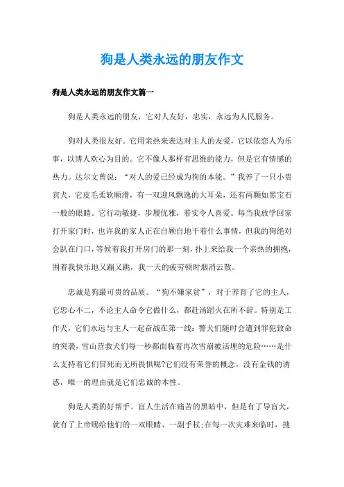 狗是人类永远的朋友作文