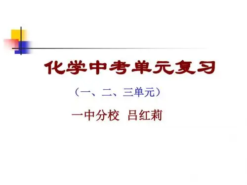 化学中考单元复习PPT课件 人教版