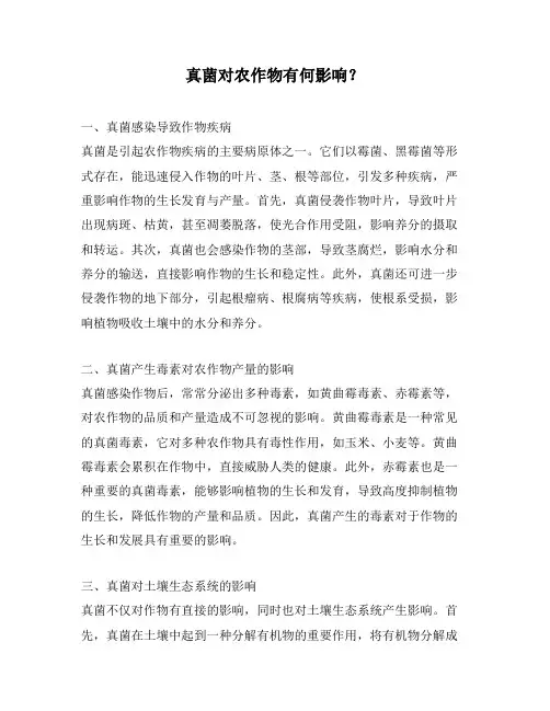 真菌对农作物有何影响？