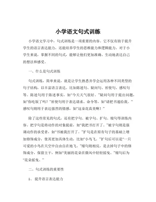 小学语文句式训练