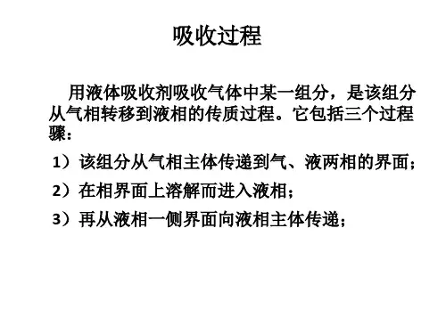化工原理下3吸收速率方程式