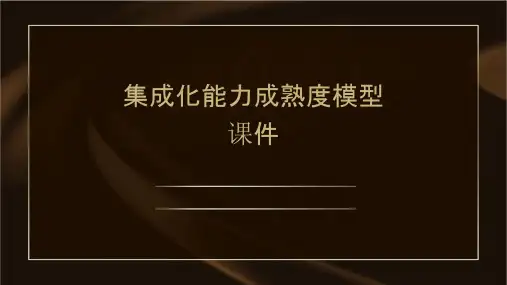 集成化能力成熟度模型课件