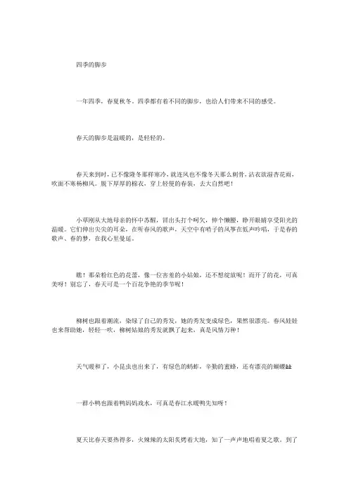 四季的脚步