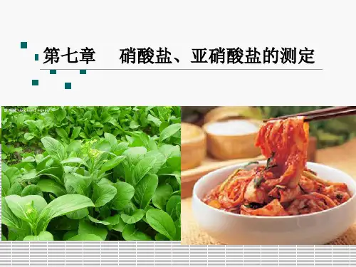 食品中亚硝酸盐的测定