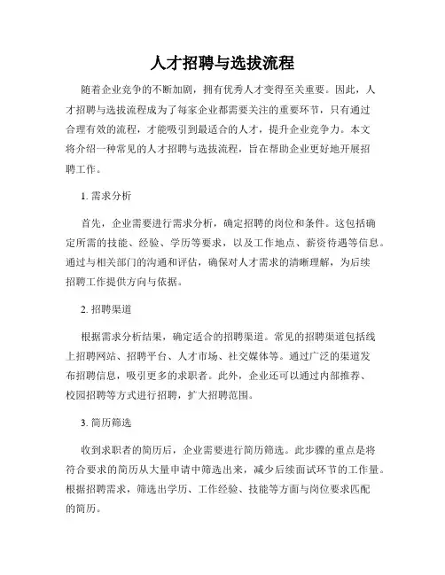 人才招聘与选拔流程