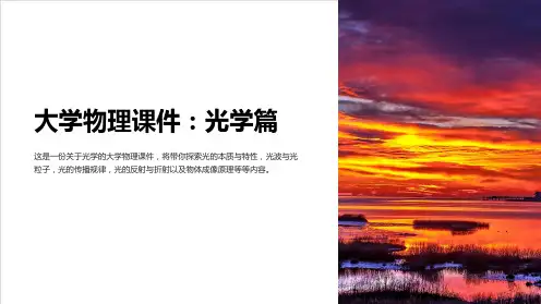 《大学物理课件：光学篇》