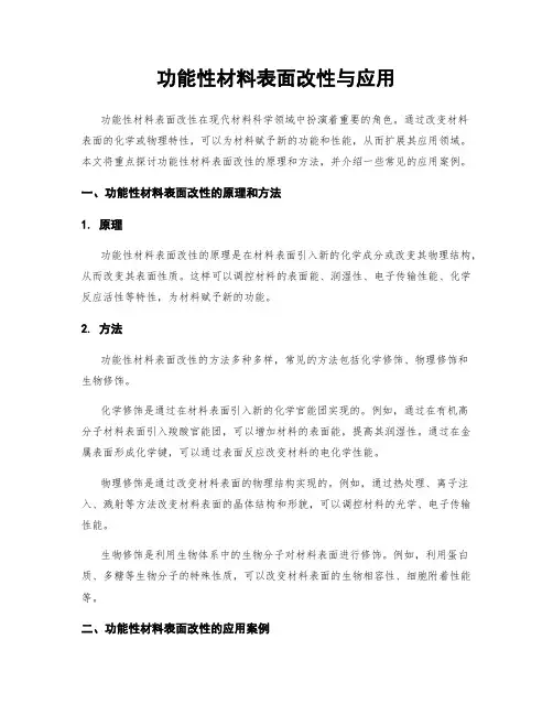 功能性材料表面改性与应用