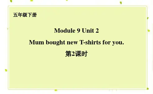 外研版五年级下册英语《Mum bought new T-shirts for you》PPT课件