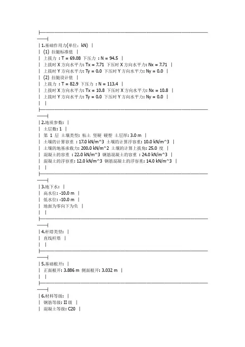 铁塔基础计算书程序介绍
