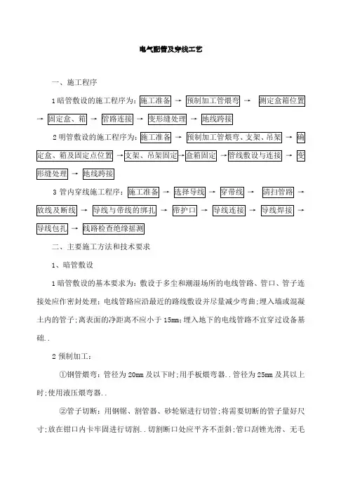 电线穿管施工工艺