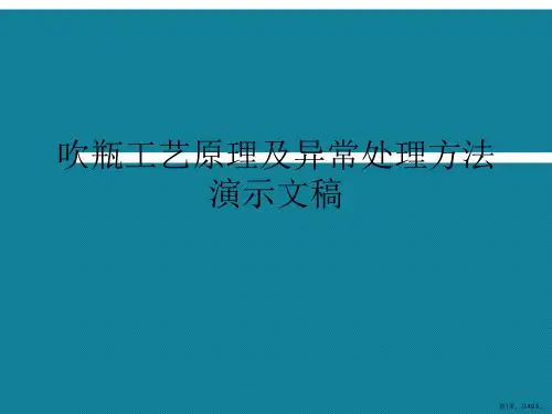 吹瓶工艺原理及异常处理方法演示文稿